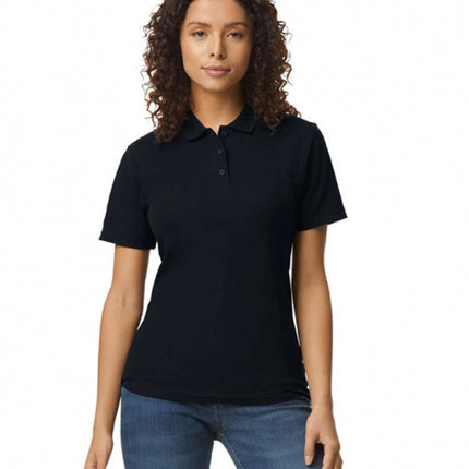 Tricou polo dama Gildan GIL64800-B3 SOFTSTYLE, 100% bumbac, 177 gr/mp