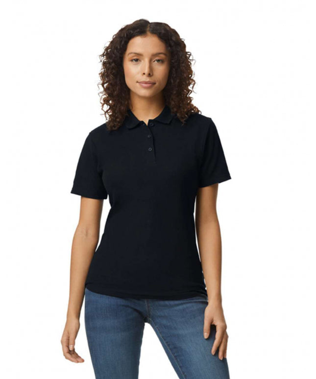 Tricou polo dama Gildan GIL64800-B3 SOFTSTYLE, 100% bumbac, 177 gr/mp