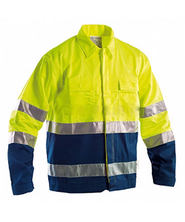 Jacheta reflectorizanta P&P H-VIS BICOLOR, 65% bumbac 35% poliester, 210gr /mp