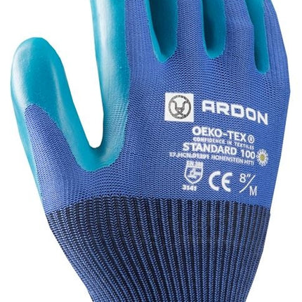 Manusi de protectie Ardon GREEN TOUCH, impregnate in latex, certificate OEKO-TEX