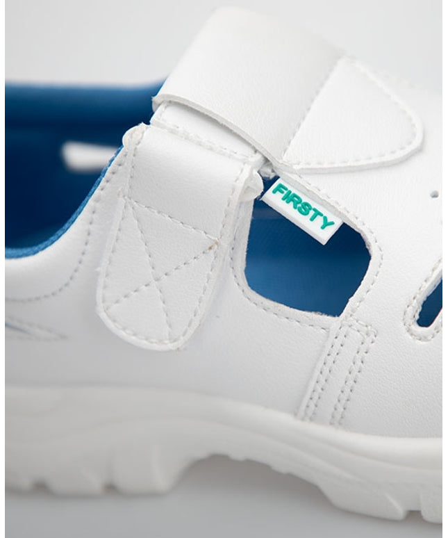 Sandale albe de protectie microfibra Ardon VOG S1, cu bombeu metalic