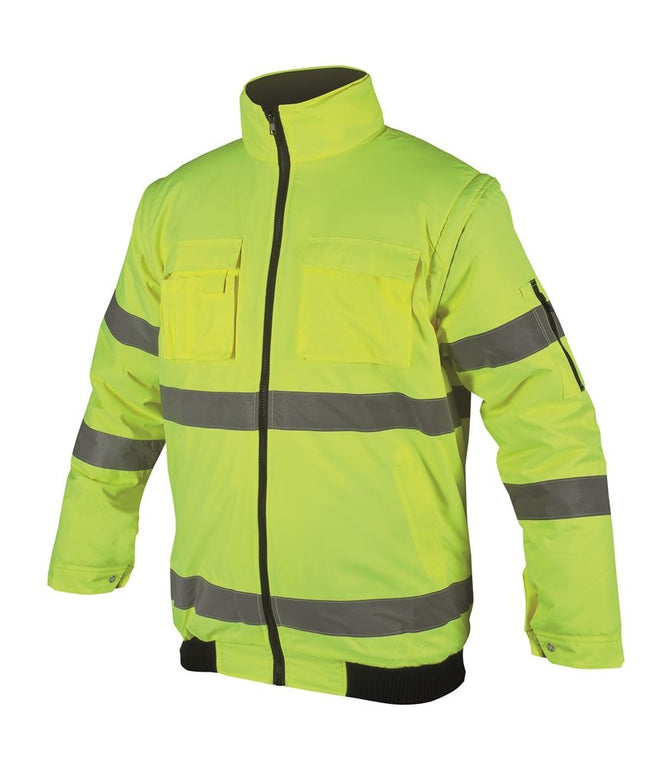 Jacheta reflectorizanta vatuita de iarna Ardon HOWARD 2IN1, 100% poliester, cu maneci detasabile