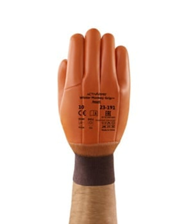 Manusi de protectie de iarna Ansell WINTER MONKEY GRIP 23-191, PVC, manseta elastica