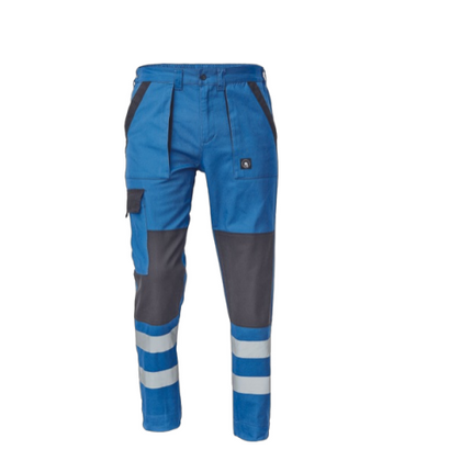 Pantaloni de lucru cu benzi reflectorizante Cerva MAX VIVO HV, 65% poliester, 35% bumbac, 250 gr/mp