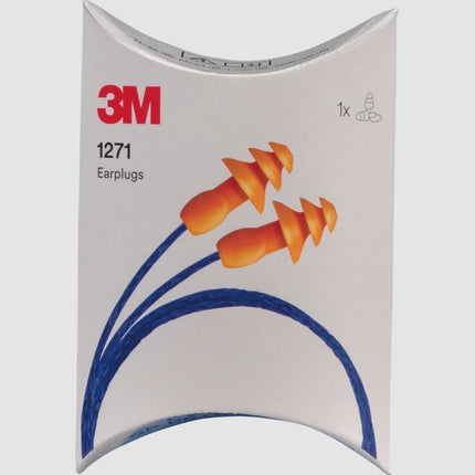 Antifoane interne de protectie 3M 1271, cu snur, tip bradut - fara cutie de plastic