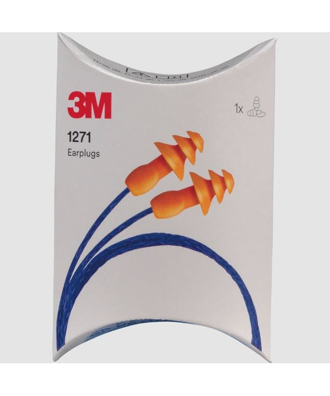 Antifoane interne de protectie 3M 1271, cu snur, tip bradut - fara cutie de plastic
