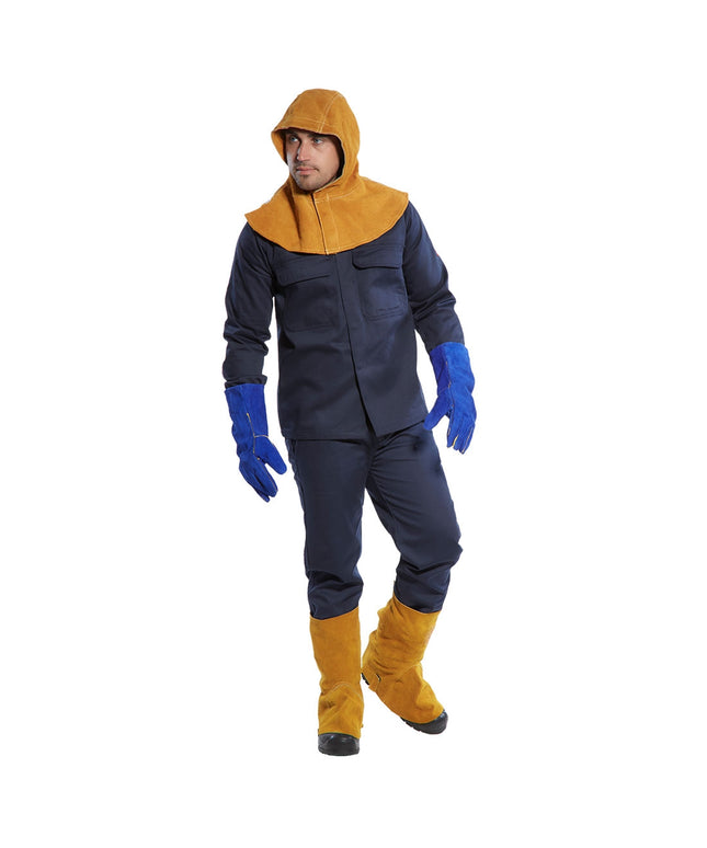 Pantaloni ignifugati cu pieptar de sudura Portwest BIZWELD BIZ4, 330 gr/mp