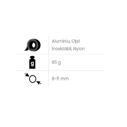 Blocator de piept pentru urcare Vertiqual CROLL, otel, aluminiu, 85g, 8-11 mm