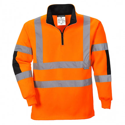 Bluza clasica de iarna, reflectorizanta Portwest B308 XENOM RUGBY, 65% poliester, 35% bumbac, 300 gr/mp