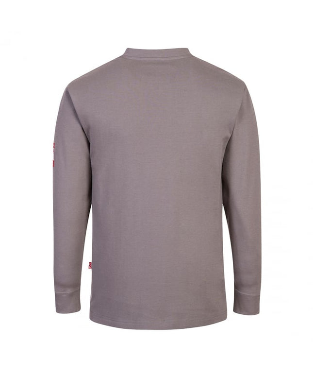 Bluza cu maneca lunga cu nasturi, ignifuga antistatica Portwest FR32, 99% bumbac, 1% fibra de carbon, 237 gr/mp