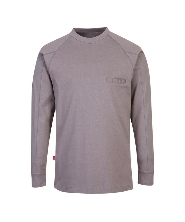 Bluza cu maneca lunga ignifuga antistatica Portwest FR33, 99% bumbac, 1% fibra de carbon, 237 gr/mp