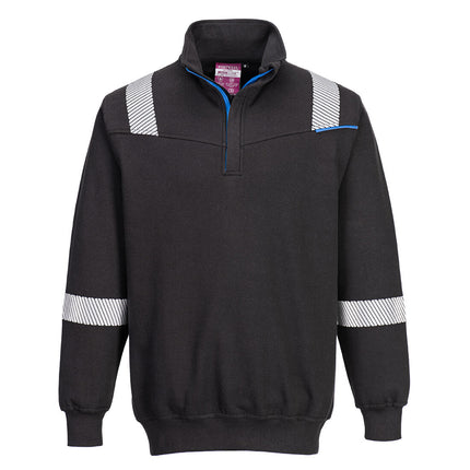 Bluza cu maneca lunga ignifuga antistatica Portwest FR710, 60% modacrilic, 39% bumbac, 1% fibre carbon, 300 gr/mp
