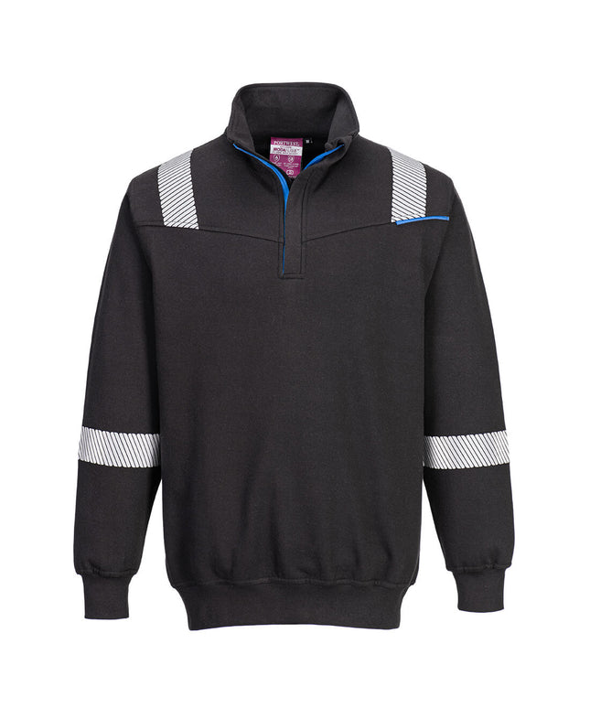 Bluza cu maneca lunga ignifuga antistatica Portwest FR710, 60% modacrilic, 39% bumbac, 1% fibre carbon, 300 gr/mp