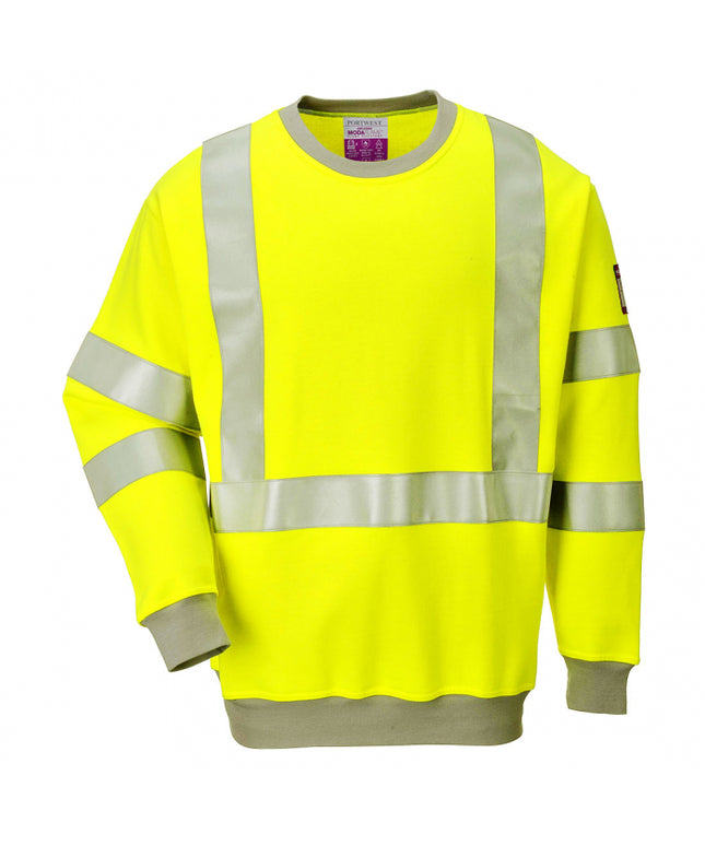 Bluza calsica reflectorizanta ignifuga antistatica Portwest FR72, 60% modacrilic, 39% bumbac, 1% fibra carbon, 300g