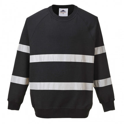 Bluza clasica flausata de iarna Portwest IONA B307, cu benzi reflectorizante, 65% poliester, 35% bumbac, 300g