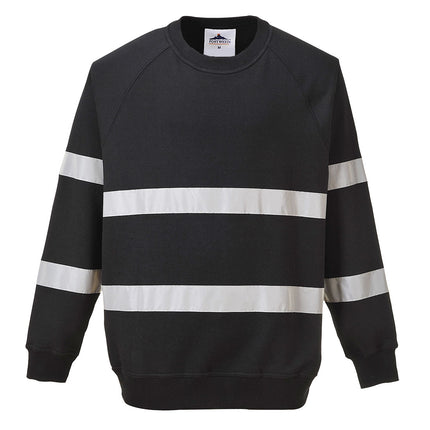 Bluza clasica flausata de iarna Portwest IONA B307, cu benzi reflectorizante, 65% poliester, 35% bumbac, 300g
