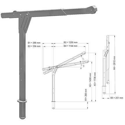 Brate pivotante Vertiqual CANTILEVER ARM (ASS-3)