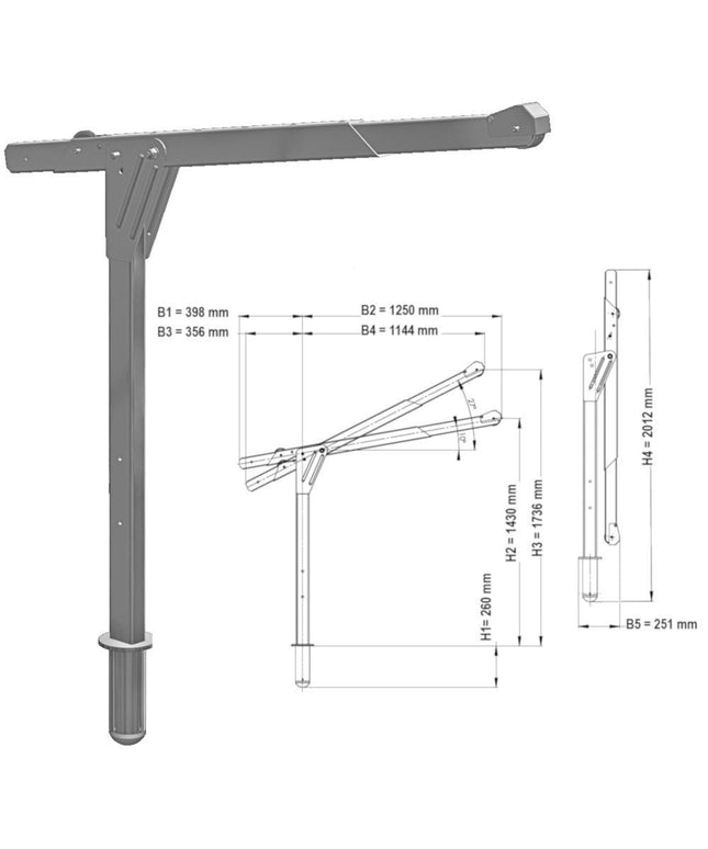 Brate pivotante Vertiqual CANTILEVER ARM (ASS-3)