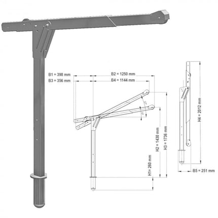 Brate pivotante Vertiqual CANTILEVER ARM (ASS-3)