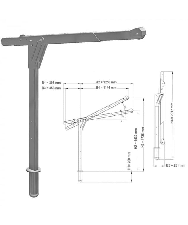 Brate pivotante Vertiqual CANTILEVER ARM (ASS-3)