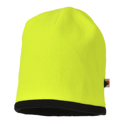 Fes de protectie reflectorizant Portwest BEANIE HA14, 100% poliester, 230g, cu doua fete