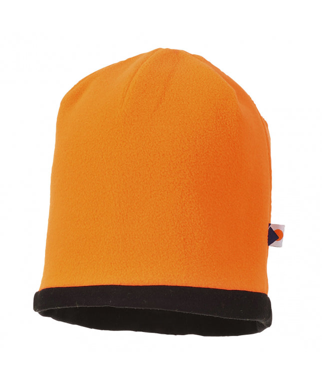 Fes de protectie reflectorizant Portwest BEANIE HA14, 100% poliester, 230g, cu doua fete