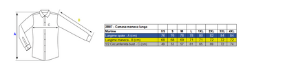 Camasa barbat maneca lunga Renania DAVID, 100% bumbac, 140gr/mp