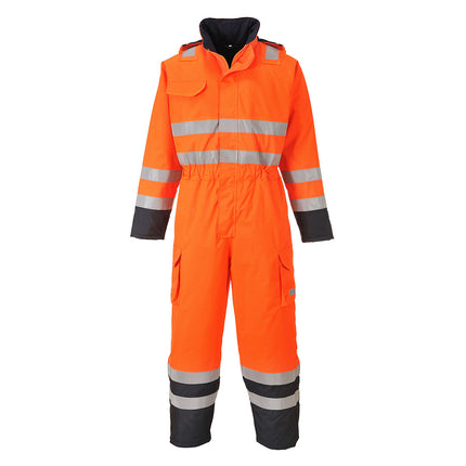 Combinezon reflectorizant impermeabil Portwest BIZFLAME HIVIS S775, ignifug, antistatic, 98% poliester, 2% fibra de carbon, 250g