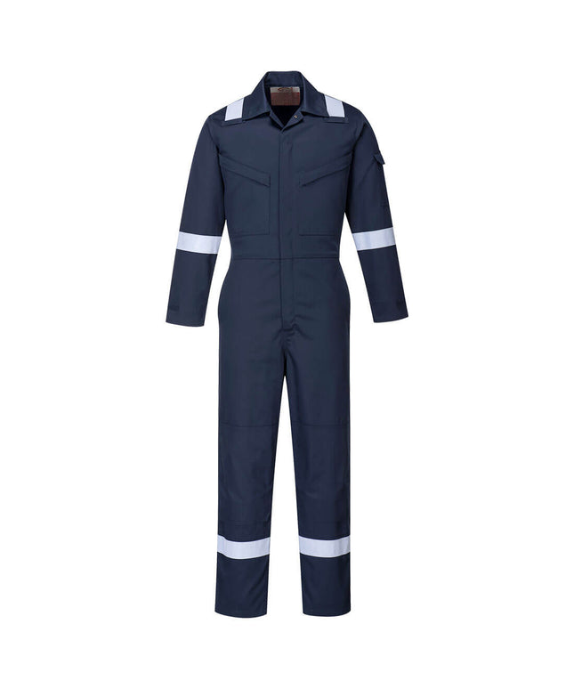 Combinezon ignifug dama reflectorizant Portwest BIZFLAME PLUS FR51, 99% bumbac, 1% fibra de carbon, 350g