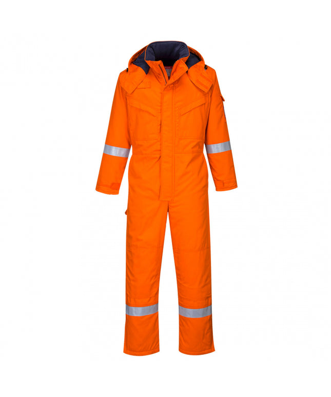 Combinezon vatuit de iarna ignifug Portwest FR53, reflectorizant, antistatic, 9% bumbac, 1% fibra de carbon 350g
