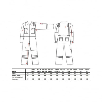 Combinezon ignifug antistatic Portwest FR21, 99% bumbac, 1% fibra de carbon, 210g