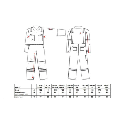 Combinezon ignifug antistatic Portwest FR21, 99% bumbac, 1% fibra de carbon, 210g