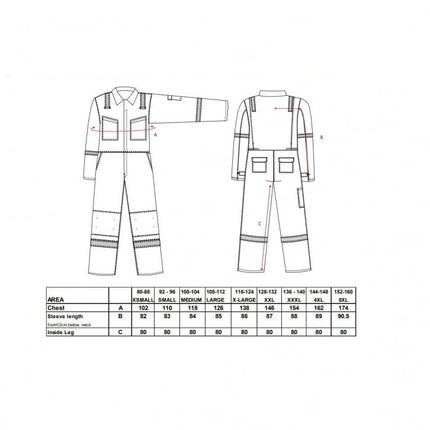 Combinezon ignifug antistatic Portwest FR28, 99% bumbac, 1% fibra de carbon, 280 gr/mp