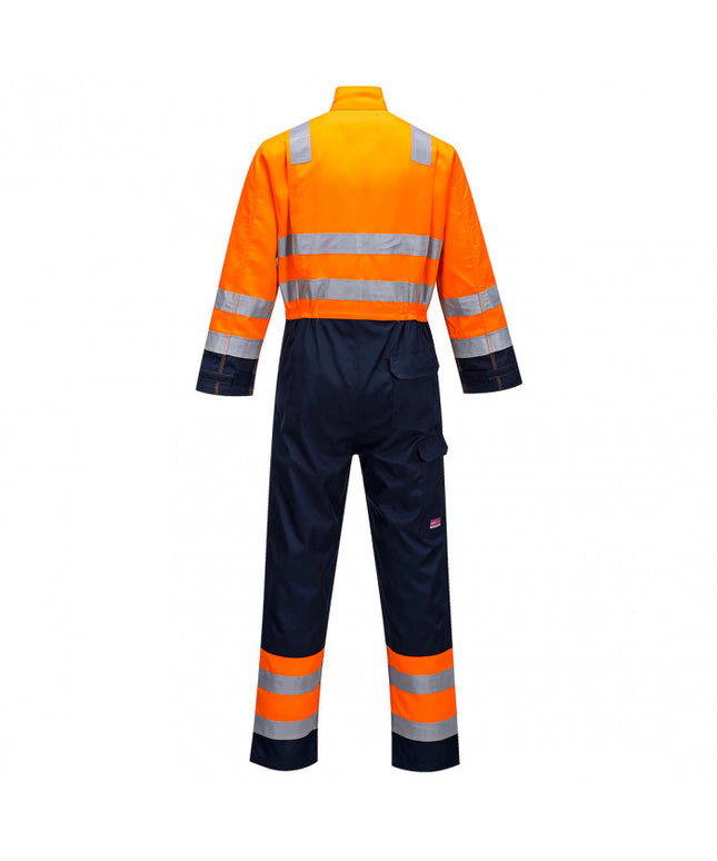 Combinezon ignifug antistatic reflectorizant Portwest MV29 MODAFLAME RIS, 61% modacrilic, 18% viscoza, 15% poliester, 5% aramid, 1% fibra carbon, 300 gr/mp