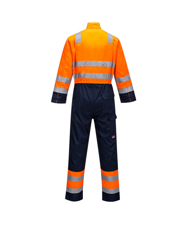 Combinezon ignifug antistatic reflectorizant Portwest MV29 MODAFLAME RIS, 61% modacrilic, 18% viscoza, 15% poliester, 5% aramid, 1% fibra carbon, 300 gr/mp