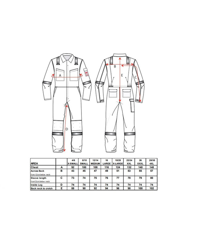 Combinezon ignifug dama reflectorizant Portwest BIZFLAME PLUS FR51, 99% bumbac, 1% fibra de carbon, 350g