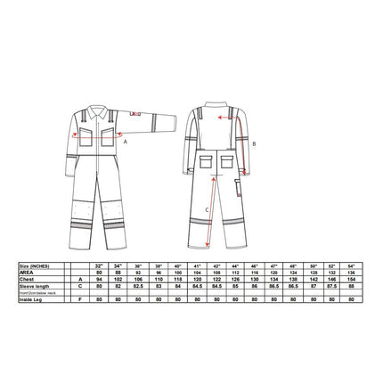 Combinezon ignifug Portwest ABERDEEN FF50, antistatic, 99% bumbac, 1% fibra de carbon, 350g
