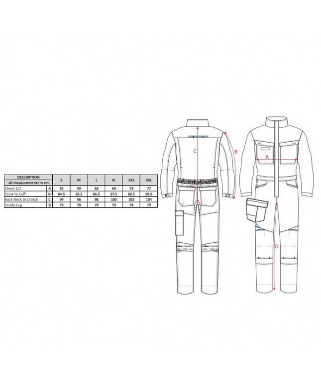 Combinezon ignifug Portwest FR503 - WX3 FR, 60% modacrilic, 39% bumbac, 1% fibre carbon, 280g