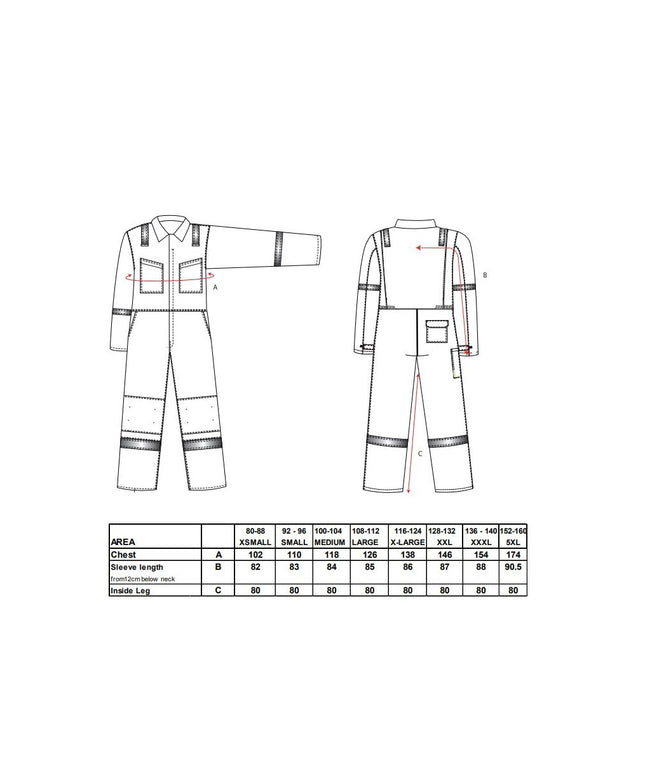 Combinezon ignifug Portwest MODAFLAME MX28, reflectorizant, 60% modacrilic, 39% bumbac, 1% fibre carbon, 280g
