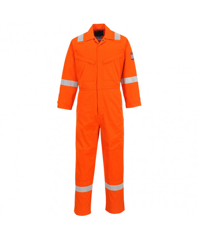 Combinezon ignifug Portwest MODAFLAME MX28, reflectorizant, 60% modacrilic, 39% bumbac, 1% fibre carbon, 280g