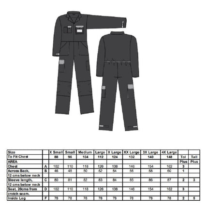 Combinezon de lucru Portwest TEXO CONTRAST TX15, 60% bumbac, 40% poliester, 245g