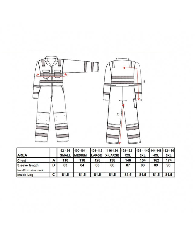 Combinezon reflectorizant ignifug Portwest BIZWELD BIZ7, antistatic, 99% bumbac, 1% fibra de carbon, 330g