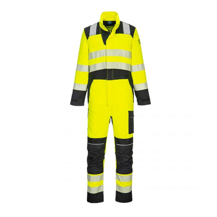 Combinezon reflectorizant,ignifug Portwest FR507, 60% modacrilic, 39% bumbac, 1% fibre carbon 280 gr/mp