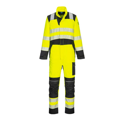 Combinezon reflectorizant,ignifug Portwest FR507, 60% modacrilic, 39% bumbac, 1% fibre carbon 280 gr/mp