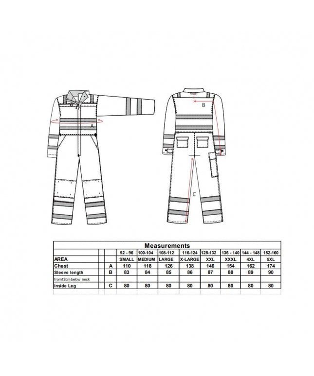 Combinezon reflectorizant ignifug Portwest MULTI-NORM FR60, 99% bumbac, 1% fibra de carbon, 345g