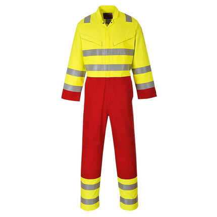 Combinezon reflectorizant ignifug Portwest SERVICES BIZFLAME FR90, 99% bumbac, 1% fibra de carbon, 330g