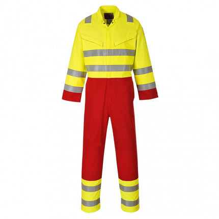 Combinezon reflectorizant ignifug Portwest SERVICES BIZFLAME FR90, 99% bumbac, 1% fibra de carbon, 330g