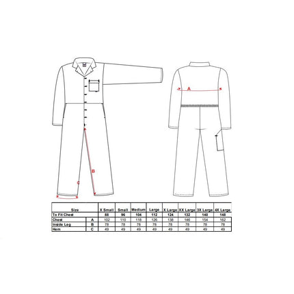Combinezon de lucru Portwest STANDARD 2802, 65% poliester, 35% bumbac, 245g