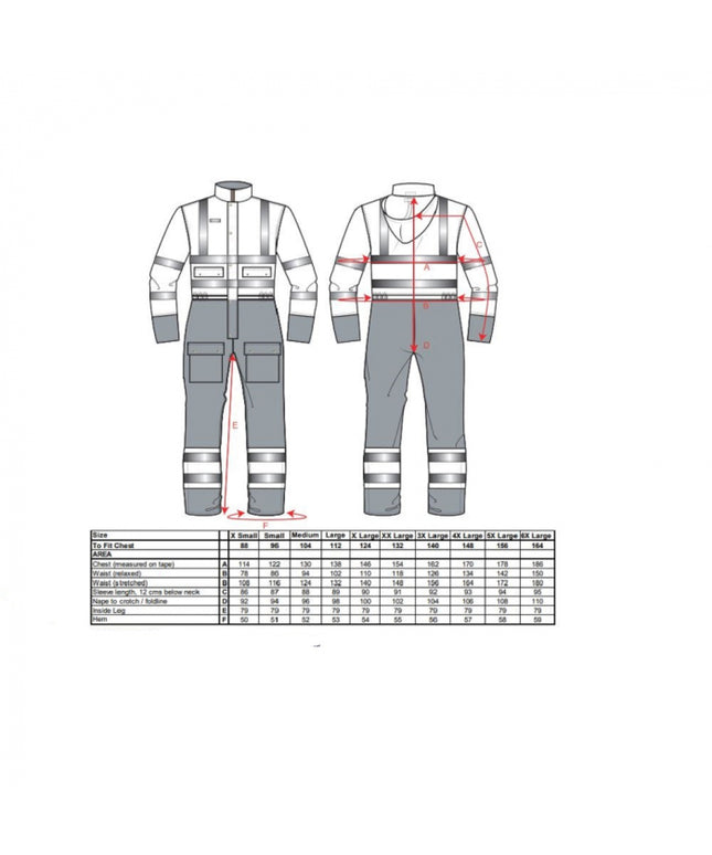 Combinezon vatuit de iarna reflectorizant Portwest HIVIS CONTRAST S485, 100% poliester, 190g