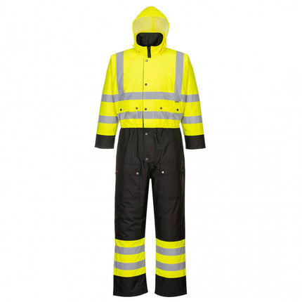 Combinezon vatuit de iarna reflectorizant Portwest HIVIS CONTRAST S485, 100% poliester, 190g